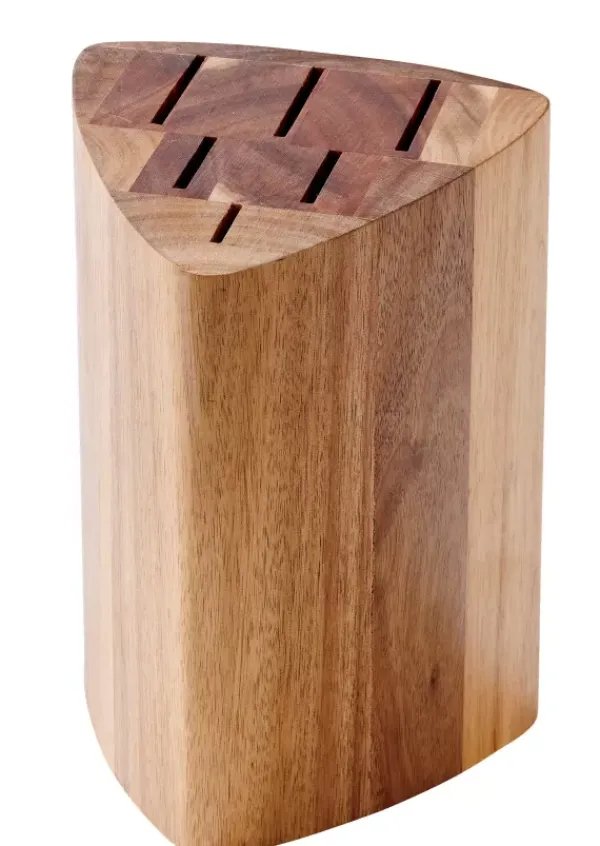 Acessórios De Cozinha-CASA Acacia Bloco Para Faca Para 6 Facas Natural