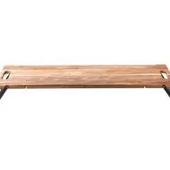 Pratos Para Servir-CASA Acacia Lux Prancha Para Servir /Mesa Preto, Natural