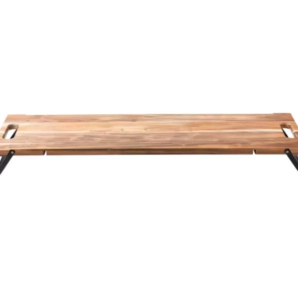 Pratos Para Servir-CASA Acacia Lux Prancha Para Servir /Mesa Preto, Natural