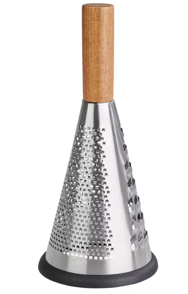 Instrumentos De Cozinha-CASA Acacia Lux Ralador Torre Prateado, Natural