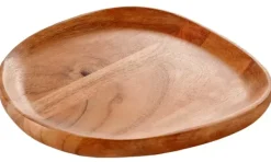 Pratos Para Servir-CASA Acacia Style Prato Natural