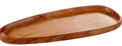 Pratos Para Servir-CASA Acacia Style Prato Natural