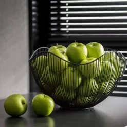 Acessórios De Cozinha-CASA Aster Cesto Para Fruta Preto
