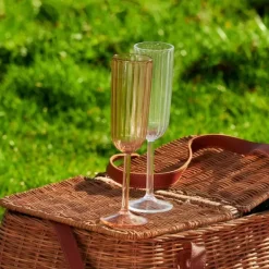 Copos Para Champanhe-CASA Aura Ros Flute Rosa