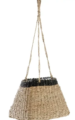 Vasos Para Pendurar-CASA Baku Vaso De Pendurar Preto, Natural
