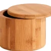 Caixas De Alimentos-CASA Bamboo Caixa De Arrumação Pote De Ervas Natural