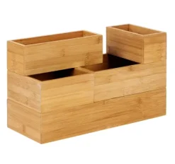 Acessórios De Cozinha-CASA Bamboo Organizador De Gaveta Natural