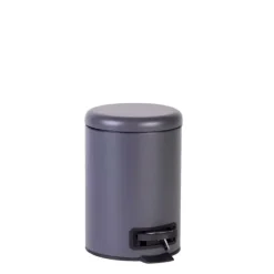 Caixotes De Lixo-CASA Basic Grey Balde De Lixo Com Pedal Cinzento