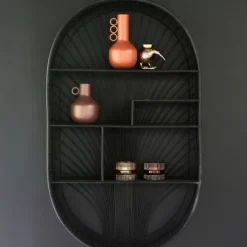 Estantes De Parede-CASA Bavi Estante De Parede Preto