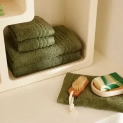 Luvas De Banho-CASA Bio Soft Luva De Banho Escuro Verde