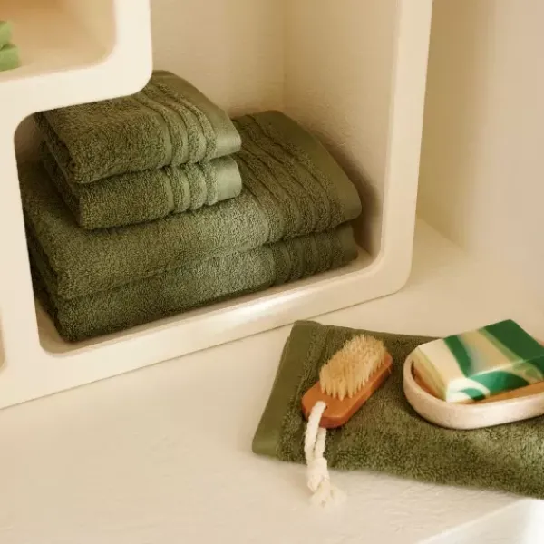 Luvas De Banho-CASA Bio Soft Luva De Banho Escuro Verde