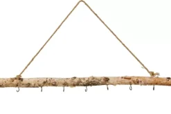 Decora O Para Pendurar-CASA Birch Ramo Com 7 Ganchos Natural