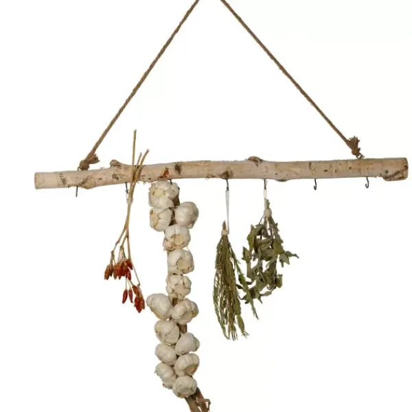 Decora O Para Pendurar-CASA Birch Ramo Com 7 Ganchos Natural