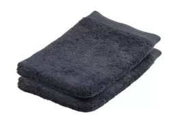 Luvas De Banho-CASA B-Lux Luvas De Banho Conjunto De 2 Cinzento Preto