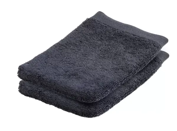 Luvas De Banho-CASA B-Lux Luvas De Banho Conjunto De 2 Cinzento Preto