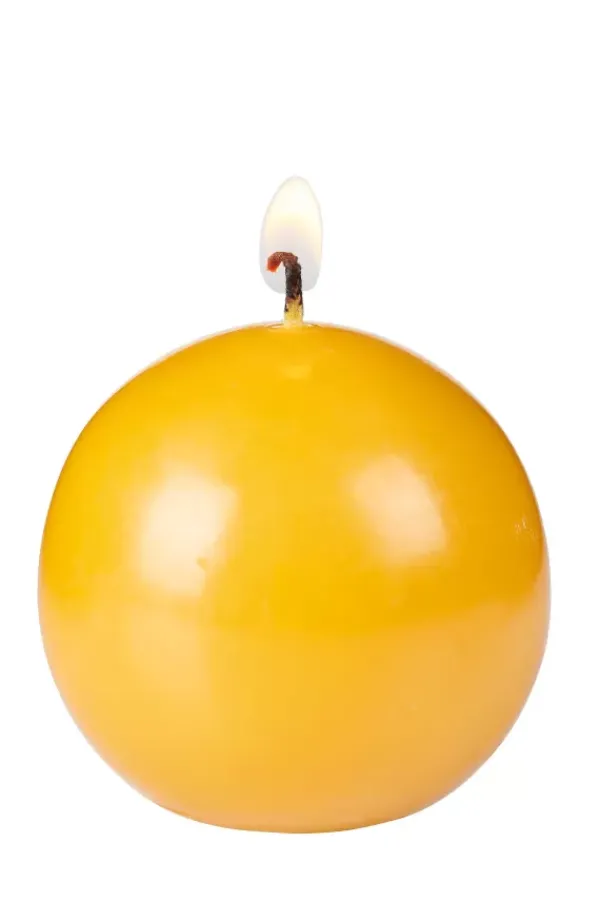 Velas-CASA Bola Vela Bola Amarelo