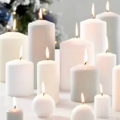 Velas-CASA Bola Vela Bola Branco