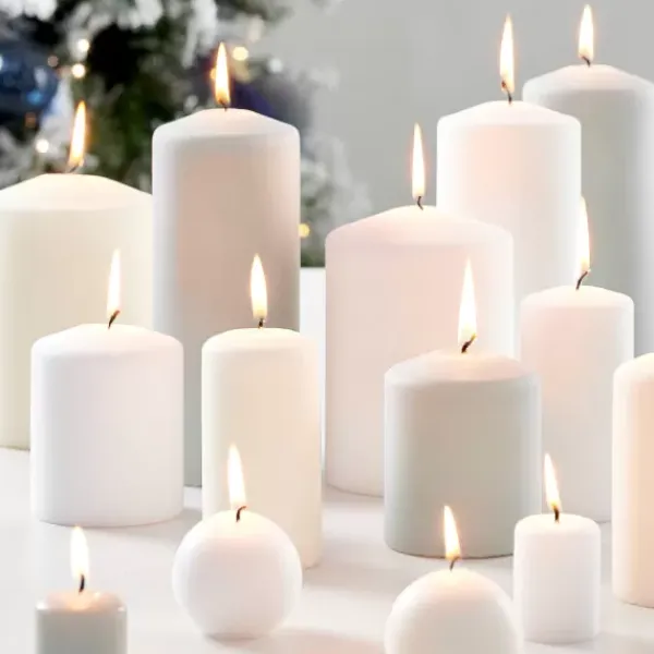 Velas-CASA Bola Vela Bola Branco