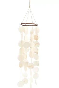 Decora O Para Pendurar-CASA Capiz M Bil De Conchas Branco