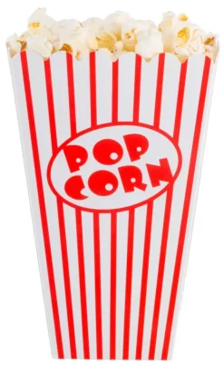 Acessórios De Cozinha-CASA Cinema Caneca Pipocas Conjunto De 8 Branco, Vermelho