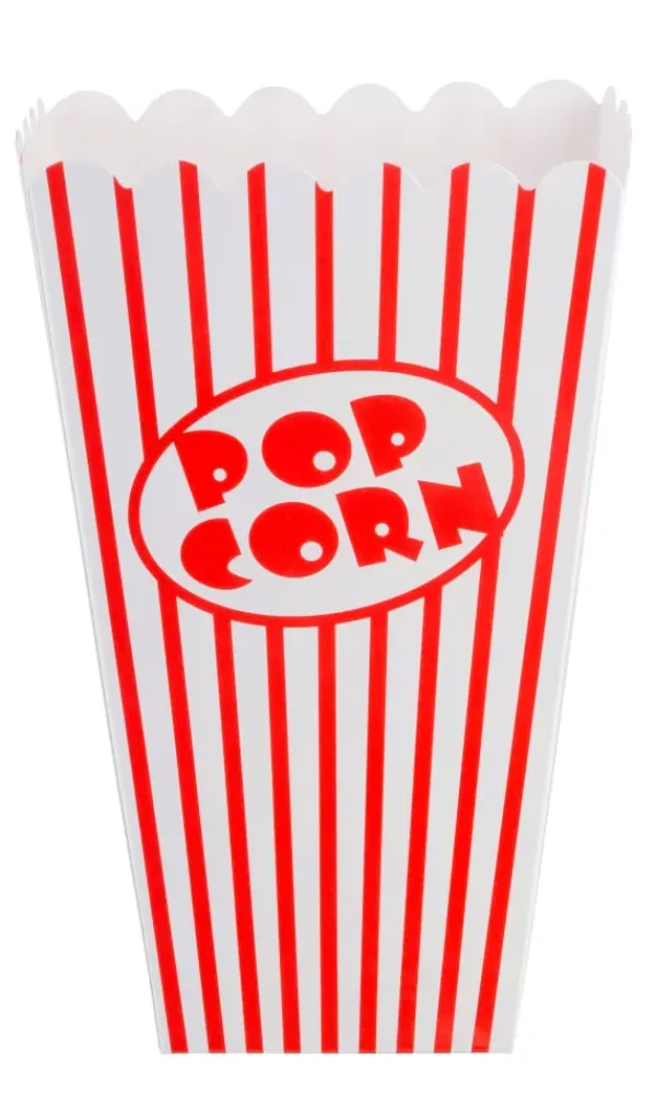 Acessórios De Cozinha-CASA Cinema Caneca Pipocas Conjunto De 8 Branco, Vermelho