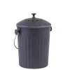 Caixotes De Lixo-CASA Creola Black Caixa Compostagem Com Filtro Preto