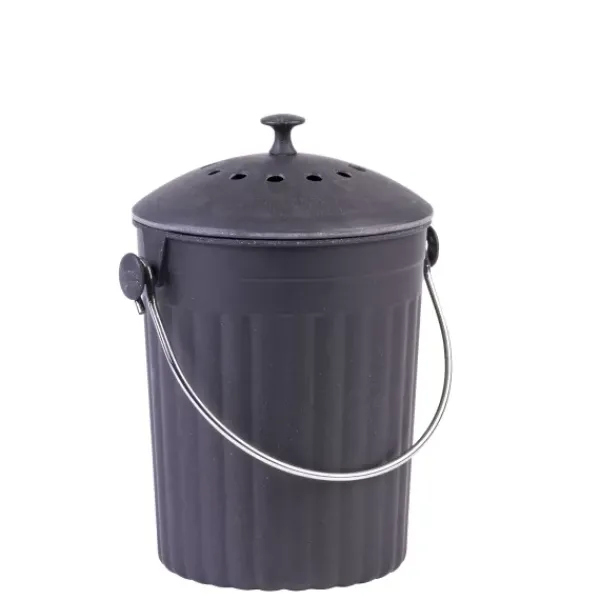 Caixotes De Lixo-CASA Creola Black Caixa Compostagem Com Filtro Preto
