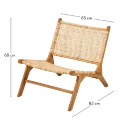 Poltronas-CASA Diah Cadeira Lounge Natural