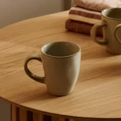 Canecas-CASA Earth Marl Caneca Com Pega Creme Bege