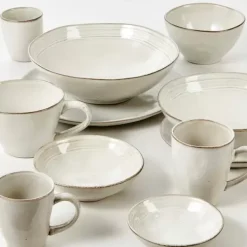 Canecas-CASA Earth Marl Caneca Jumbo Creme Bege