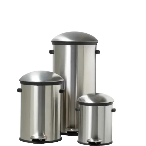 Caixotes De Lixo-CASA Elegance Balde De Lixo Com Pedal 12L Prateado