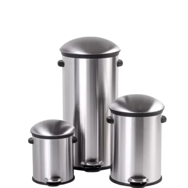 Caixotes De Lixo-CASA Elegance Balde De Lixo Com Pedal 30L Prateado