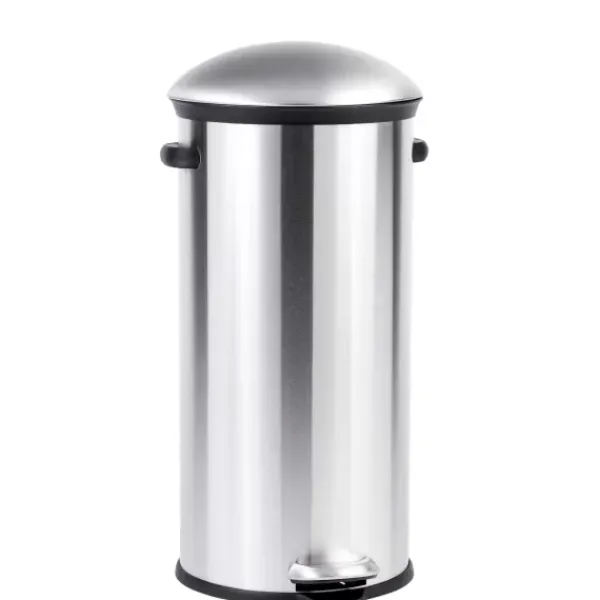 Caixotes De Lixo-CASA Elegance Balde De Lixo Com Pedal 30L Prateado