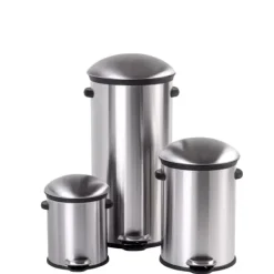 Baldes De Lixo-CASA Elegance Balde De Lixo Com Pedal 5L Prateado