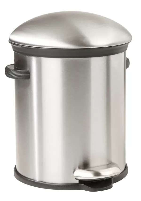 Baldes De Lixo-CASA Elegance Balde De Lixo Com Pedal 5L Prateado