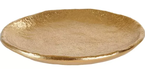 Pratos Decorativos-CASA Erba Prato Para Velas Dourado