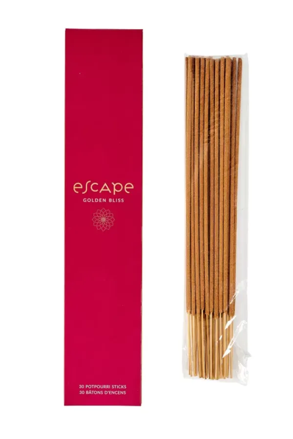 Produtos Perfumados-CASA Escape Golden Bliss Incenso Paus Conjunto De 30 Bord Us Vermelho