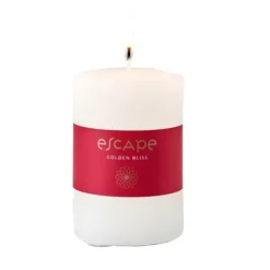 Velas Perfumadas-CASA Escape Golden Bliss Vela Arom Tica Bord Us Vermelho