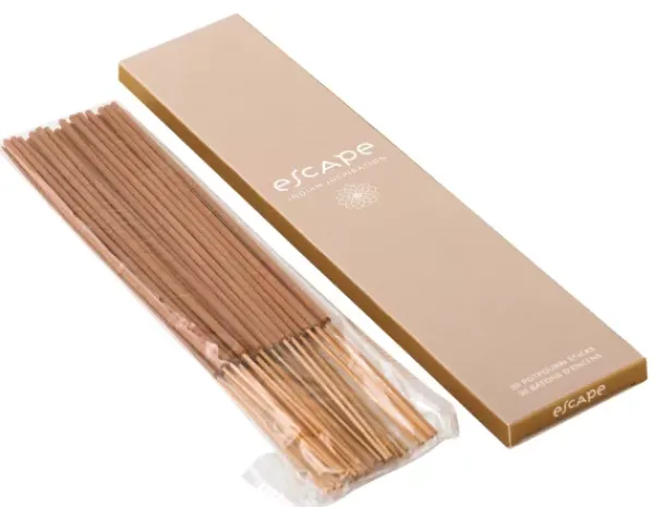 Produtos Perfumados-CASA Escape Indian Inspiration Incenso 30 Paus Bege