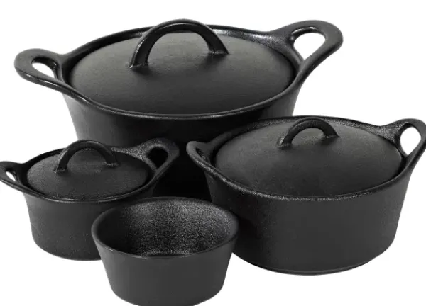 Pratos Para Forno-CASA Fero Tacho Para Forno Com Tampa Preto