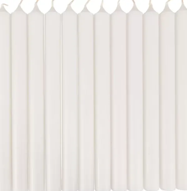 Velas-CASA Fina Velas Conjunto De 12 Branco