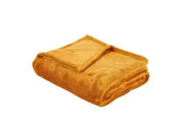 Mantas-CASA Flanella Manta Escuro Amarelo