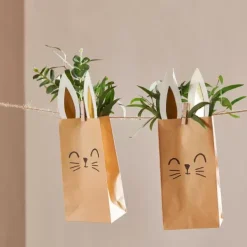 Prendas-CASA Floppy Bolsas-Oferta Conjunto De 4 Castanho