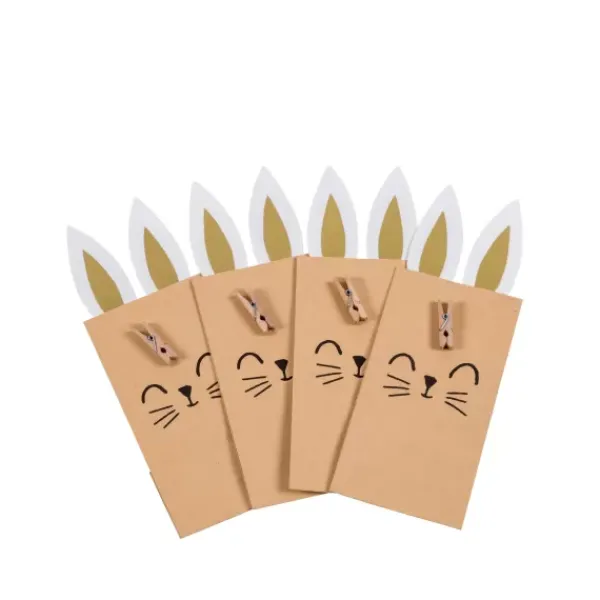 Prendas-CASA Floppy Bolsas-Oferta Conjunto De 4 Castanho