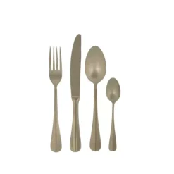 Conjuntos-CASA Grace Vintage Talheres 16 Pe As Cinzento