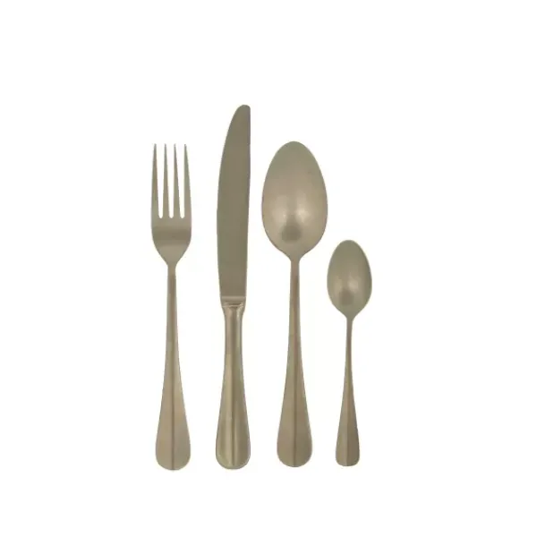 Conjuntos-CASA Grace Vintage Talheres 16 Pe As Cinzento