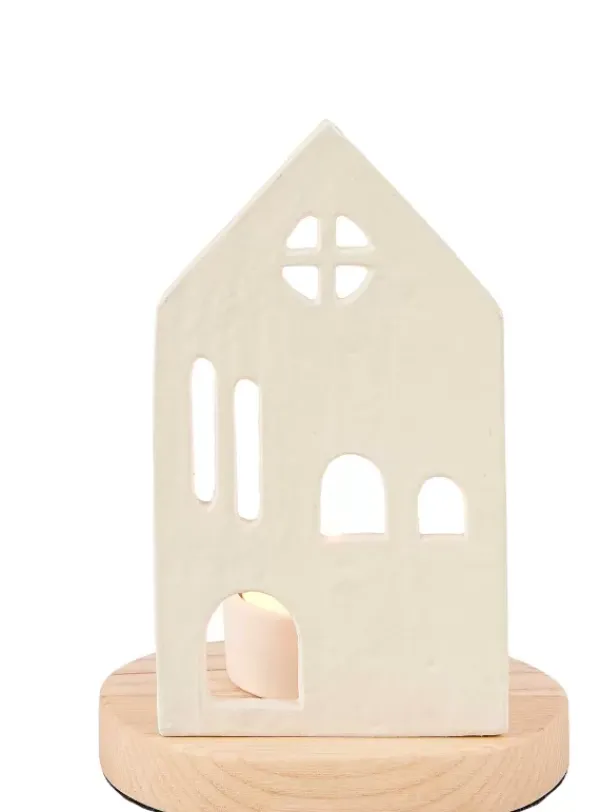 Suportes Para Velas Para Lamparinas-CASA Home Porta-Vela Para Lamparina Branco, Natural