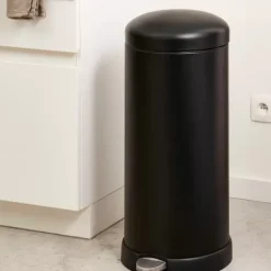 Caixotes De Lixo-CASA Industria Balde De Lixo Com Pedal 27L Preto