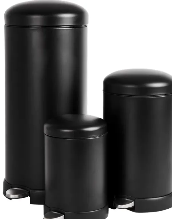 Caixotes De Lixo-CASA Industria Balde De Lixo Com Pedal 27L Preto