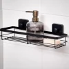 Acessórios De Duche-CASA Industria Cesto Para Duche Com Ventosas Preto